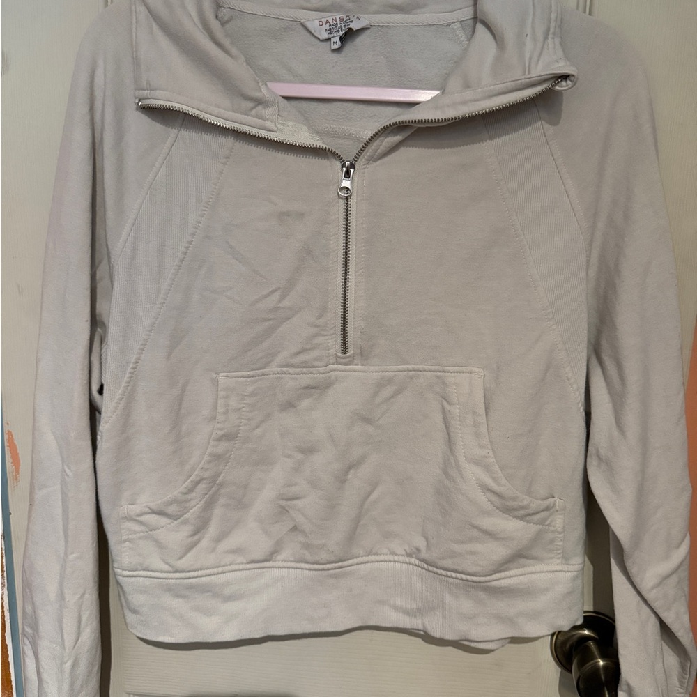 Danskin Light Gray Women's Half-Zip Hoodie